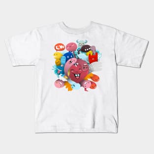 Cute  Monsters group ,Set of funny cute monsters Kids T-Shirt